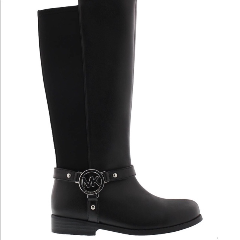 Micheal Kors Girls Black Emma Kaya Riding Boots - Picture 2 of 7